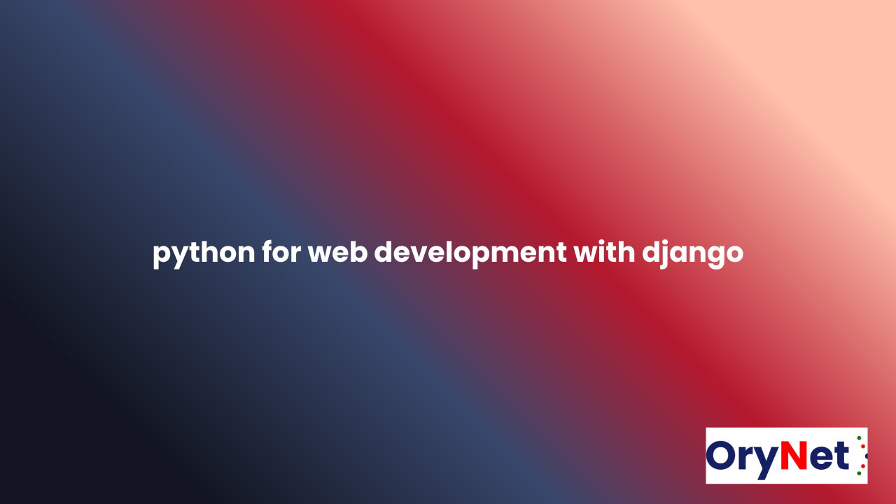 python for web development with django